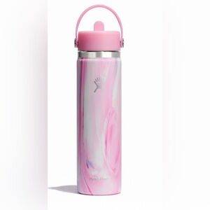 Hydro Flask 24 oz Wide Mouth with Flex Straw Cap Jelly Pink Swirl